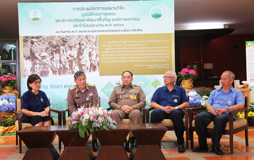 การประชุมวิชาการผลงานวิจัยของมูลนิธิโครงการหลวง และ สถาบันวิจัยและพัฒนาพื้นที่สูง (องค์การมหาชน)